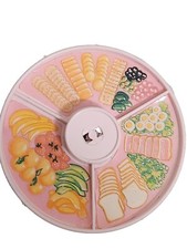 Vtg 1984 Barbie Sweet Roses Playset Table Spinning Food Tray Lazy Susan 610 