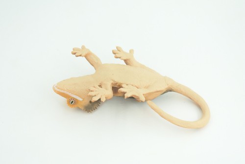 Crested Gecko Toy, Eyelash Gecko, Realistic Rubber Lizard Model 5.5" CH792 BB186 - 第 10/10 張圖片