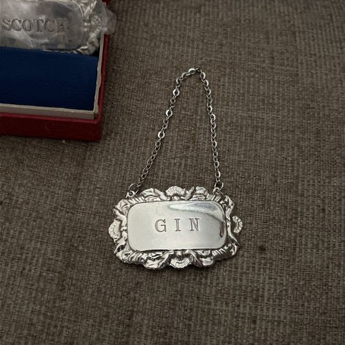 Vintage Leonard Silver Plated Liquor Labels, Original Box Tags Plaques - Foto 5 di 7