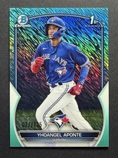 2023 Bowman Chrome 1st Prospects Aqua Shimmer Refractor /125 Yhoangel Aponte