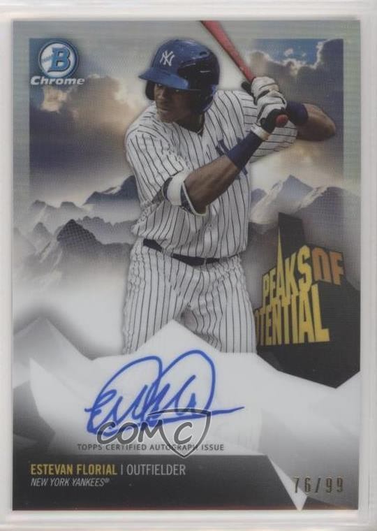 2018 Bowman Chrome Peaks of Potential 76/99 Estevan Florial #PPA-EF Auto 2r7