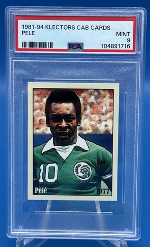 1981-94 Klector’s Cab Card PELE PSA 9 Santos Brazil NY Cosmos Nascimento Pop 15