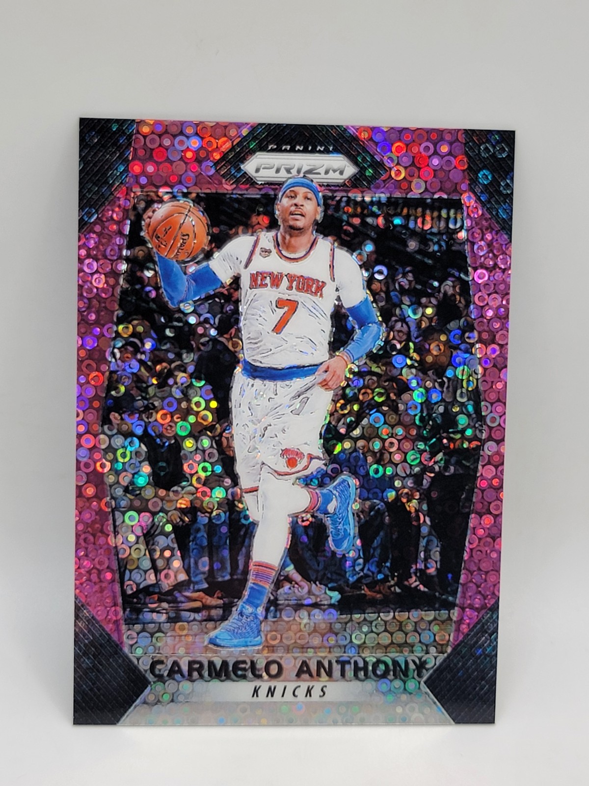 2017-18 Panini Prizm Fast Break Pink Prizm #279 Carmelo Anthony /50 NY Knicks