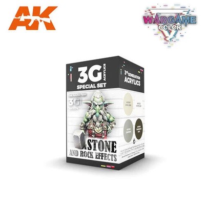 AK Interactive Wargame Color Set Stone and Rock Effects 3rd Generation AK-1074 -
