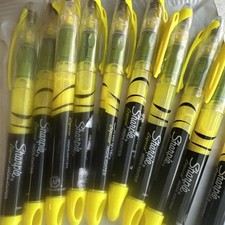 New Sharpie Liquid Highlighters, Fluorescent Yellow Ink, Pack of 10