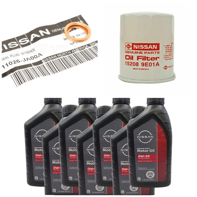 GENUINE OEM NISSAN 0W-20 Oil Change Kit 7-Quart W/ 15208-9E01A Filter and Washer