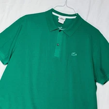 Lacoste Mens Regular Fit Polo Shirt Green Size 7 Short Sleeve Classic