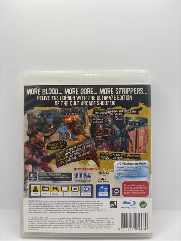 The House Of The Dead Overkill Extended Cut PlayStation 3D Glasses And Manual  - Image 3 of 4