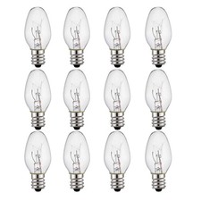 Best 12 Pack Wax Warmer Bulbs 15 Watt Light Bulbs for Scentsy Plug C7/120V/E12