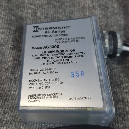Intermatic AG3000 120/240 VAC Universal HVAC Surge Protective Device - Picture 6 of 9