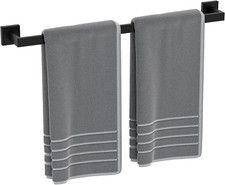 24 In Matte Black Towel Bar, SUS304 Stainless Steel, 26 In Total Length