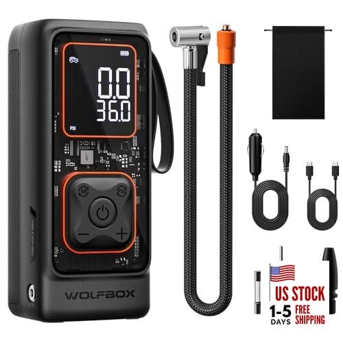 Cordless Tire Inflator Portable Air Compressor, 150PSI Air Pump for Car