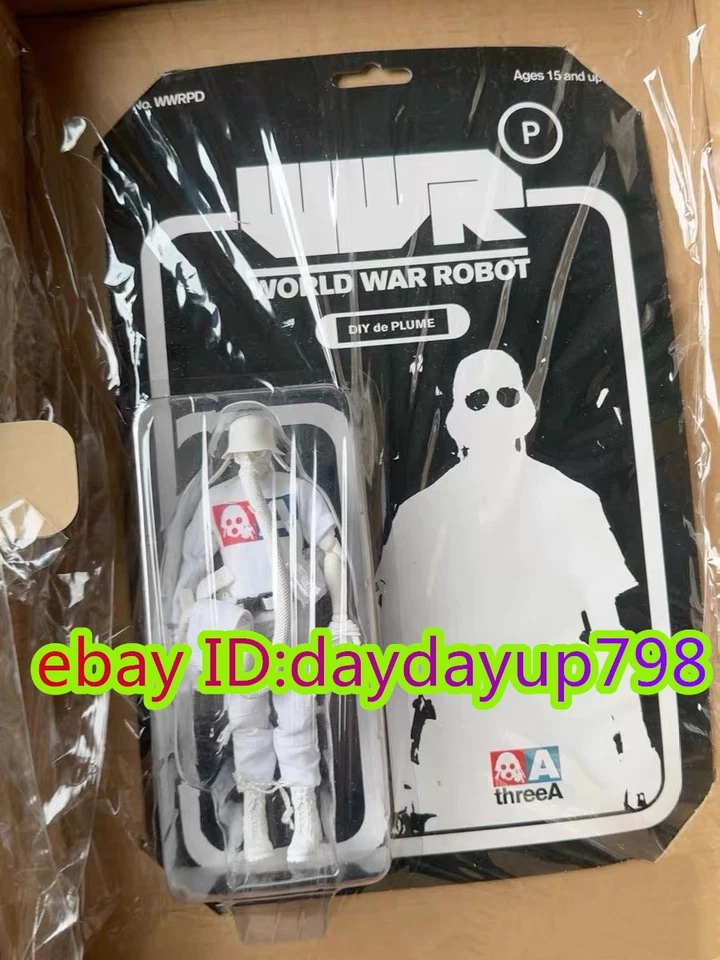 1/12 Scale ThreeA 3A Toys WWR DIY De Plume White Sofubi Model Figure H15CM(6in) - Image 2 of 3