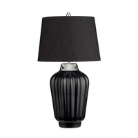 Tischleuchte Keramik Stoff E27 56,2 Cm Nachttisch Wohnzimmer Lampe Klassisch