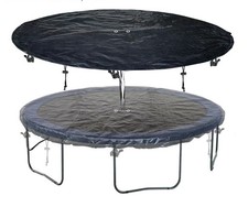 8 FT Trampoline Protective Cover, Waterproof, Anti-UV, Snow  Dust-Proof, Black