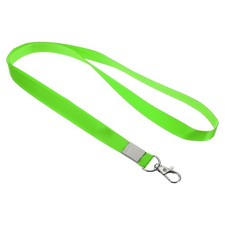5PCS 17" Neck Lanyards 0.6" Width Flat Strap Swivel Hook Clip Fluorescent Green