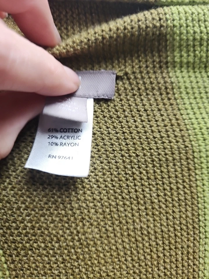 Cárdigan J. Jill envolvente multicolor tejido algodón manga larga bolsillos talla XS Foto 2 de 4