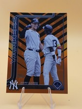 Aaron Judge 2025 Topps Update City Boys Orange Foil Yankees w/ Jazz Chisholm...