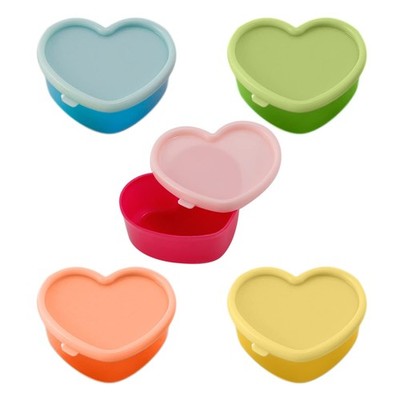 5 Piece Heart Shaped Storage Box, Snack and Spice Storage, Small Ge...