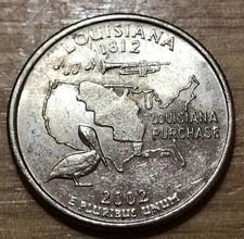 2002 USA Quarter Dollar "P" Louisiana State YFP11/17