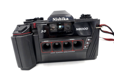 【美品】Nishika ニシカ N8000 3-D 4眼 フィルムカメラ Nishika N8000 35mm Quadrascopic Stereo 3D Lenticular Camera w