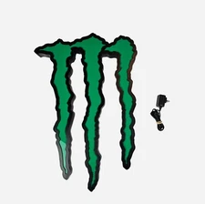 Monster Energy Neon Display Sign 25” x 17” Bar Mancave RARE!  lightup Mclaw sign