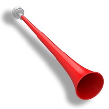 Stadium Horn Vuvuzelas Soccer Noisemakers Collapsible Blow Trumpet Horns Red