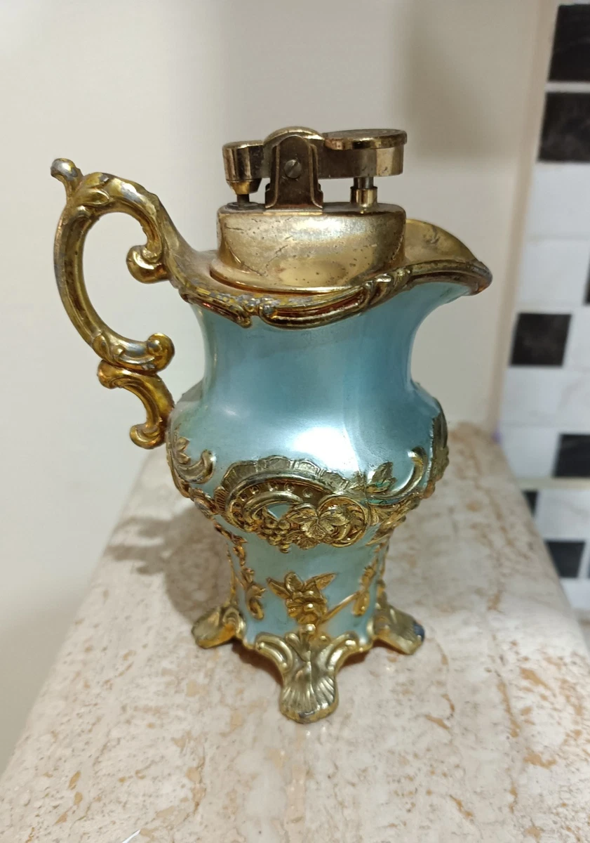 Accendino a benzina con guscio in ottone nostalgico Accensione a ribaltamento manuale Briquette per sigarette da collezione vintage  15
