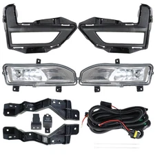 Pair of Fog Lights Lamps w/Switch Bezel Wires kits For 2017-2020 Nissan Rogue