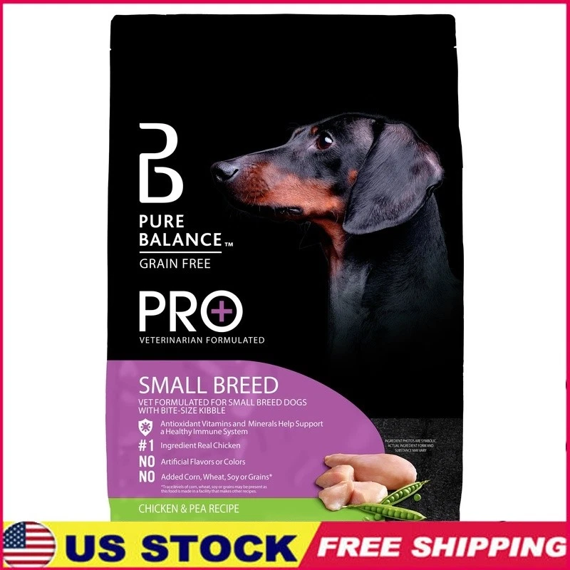 Grain Free Small Breed Chicken Pea Recipe Dry Dog Food Kibble Vitality Support
