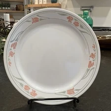 Corelle Peach Garland 10.25” Dinner Plate Pink Grey Replacement GOOD