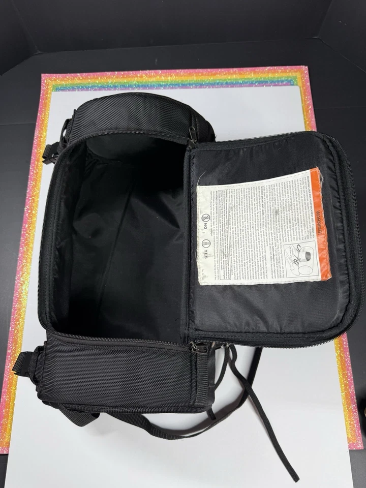 Used T-Bags 15" x 9" Motorcycle Luggage Saddle Bag Barrel Roll Zip Black Canvas - Image 3 of 4