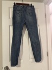 YMI Women's Skinny Ankle Stretch Distressed Denim Jeans Dark Blue, Size 13/31 — photo 5