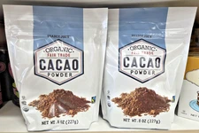 Trader Joe's Organic Fair Trade Cacao Powder 8oz 227g (2 Bags)