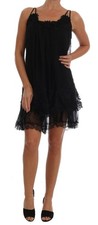 Dolce & Gabbana Black Silk Lace Chemise Women's Dress Authentic