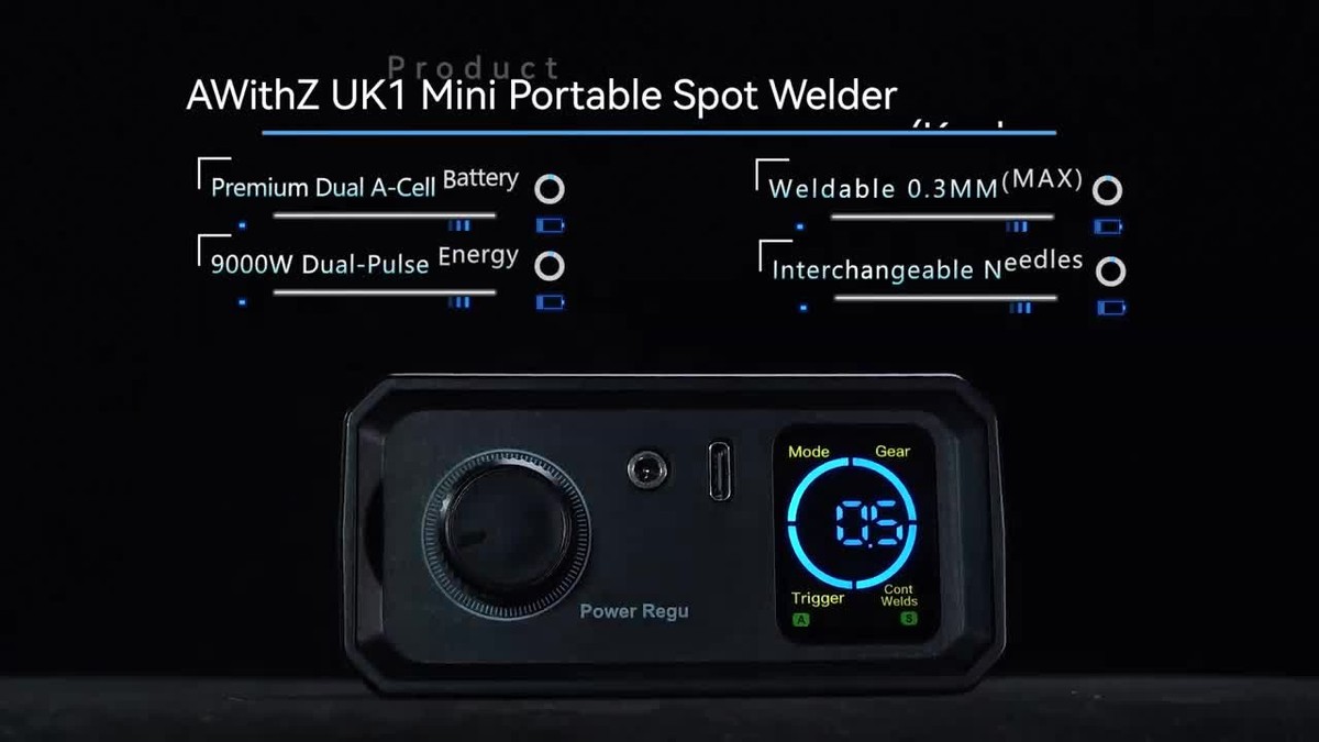 AWithZ UK1 Portable Pedal Spot Welder 18650 Li-ion Battery Spot