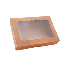 20-Pack Bakery Boxes with Window 12" x 8" x 2.5" Cookie Boxes Treat Boxes Lar...
