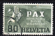 Schweiz 454 80 Rappen ex Pax 1945, gestempelt