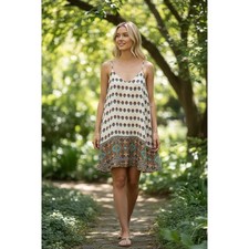 Show Me your Mumu Tank Paisley Swing Dress Lg Boho Festival