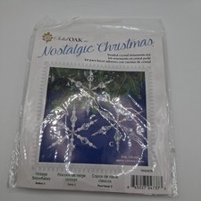 PREMIUM BEADED ORNAMENTS KIT SHIMMER SNOWFLAKES MAKES 3
