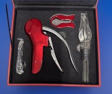 Wolfgang Puck Black 5 Piece Wine Set  Red & S...