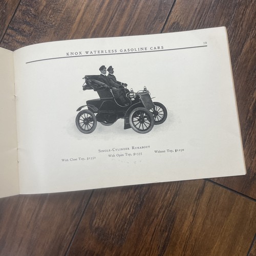 1904 KNOX MOTOR CAR AUTOMOBILE BROCHURE BOOK WATERLESS GASOLENE CARS catalog - Picture 16 of 22