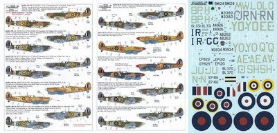 XTRADECAL 1/48 Spitfire Mk.Vb 64 72 111 402 Sqn 602 Sqn 244 Wing (RAF/RAAF/RCAF)