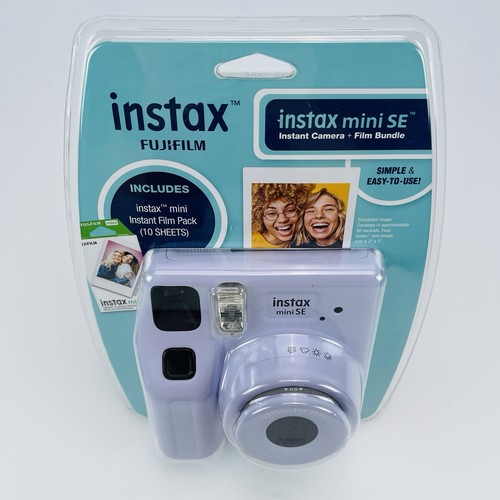 New Fujifilm Instax Mini SE Instant Film Camera Purple Blister Bundle - Picture 5 of 13