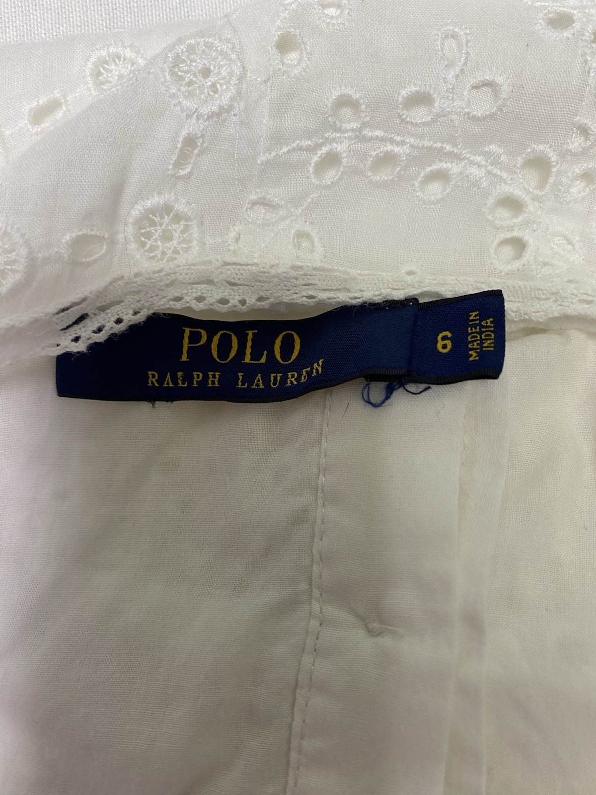 Ralph Lauren White patchwork Eyelet Spaghetti Str… - image 4