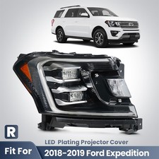 For 2018-2019 Ford Expedition Led Headlight Plating Projector Cover Passenger Rh For 2018-2019 Ford Expedition Led Headlight Plating Projector Cover Passenger Rh