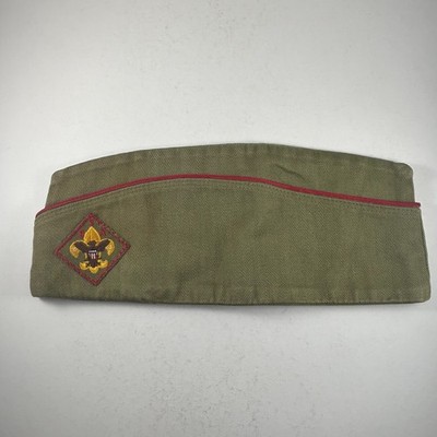 Boy Scouts Of America Garrison Hat Vintage 1960's BSA Official Large 7-7 1/8