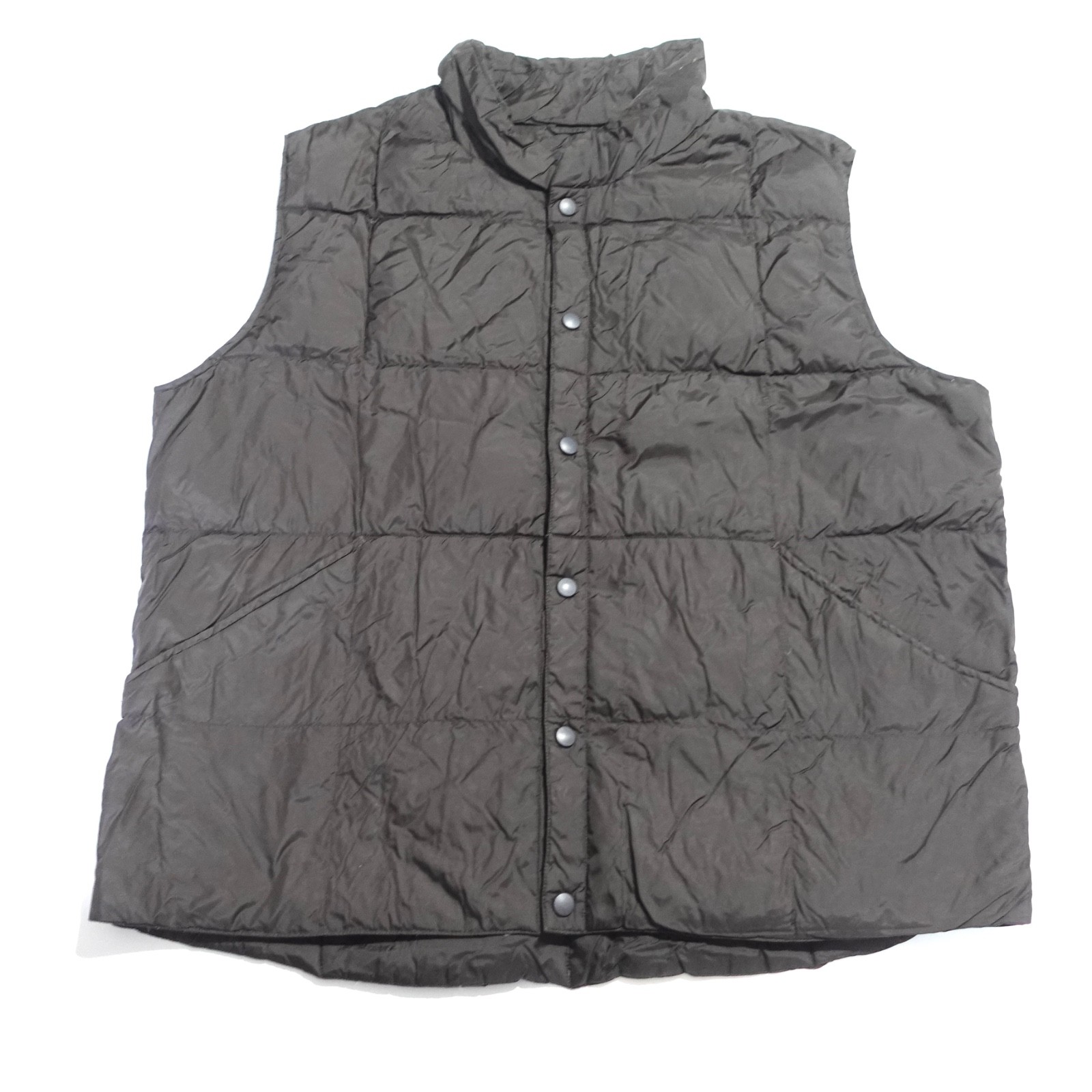 Lands End Down Puffer Vest Men's Size XL Black Winter Sleeveless Jacket