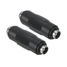 DC 5.5mm x 2.1mm Female to Female Power Jack Connector, 2 Pcs DC Charge, Black