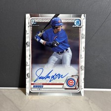 Jordan Nwogu 2020 Bowman Chrome 1st Auto Prospect Cubs
